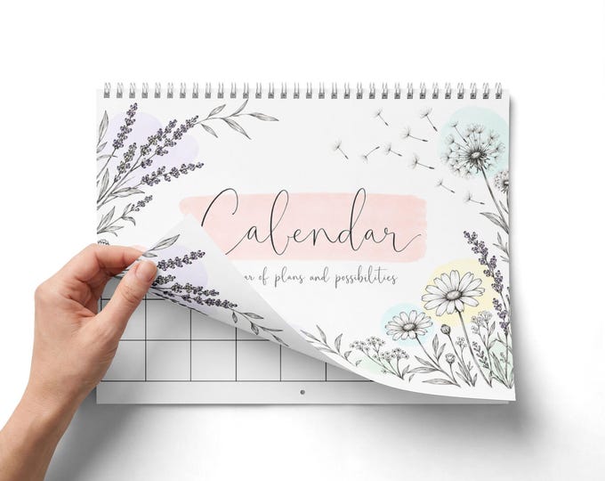 Floral Inspirational Quote Wall Calendar