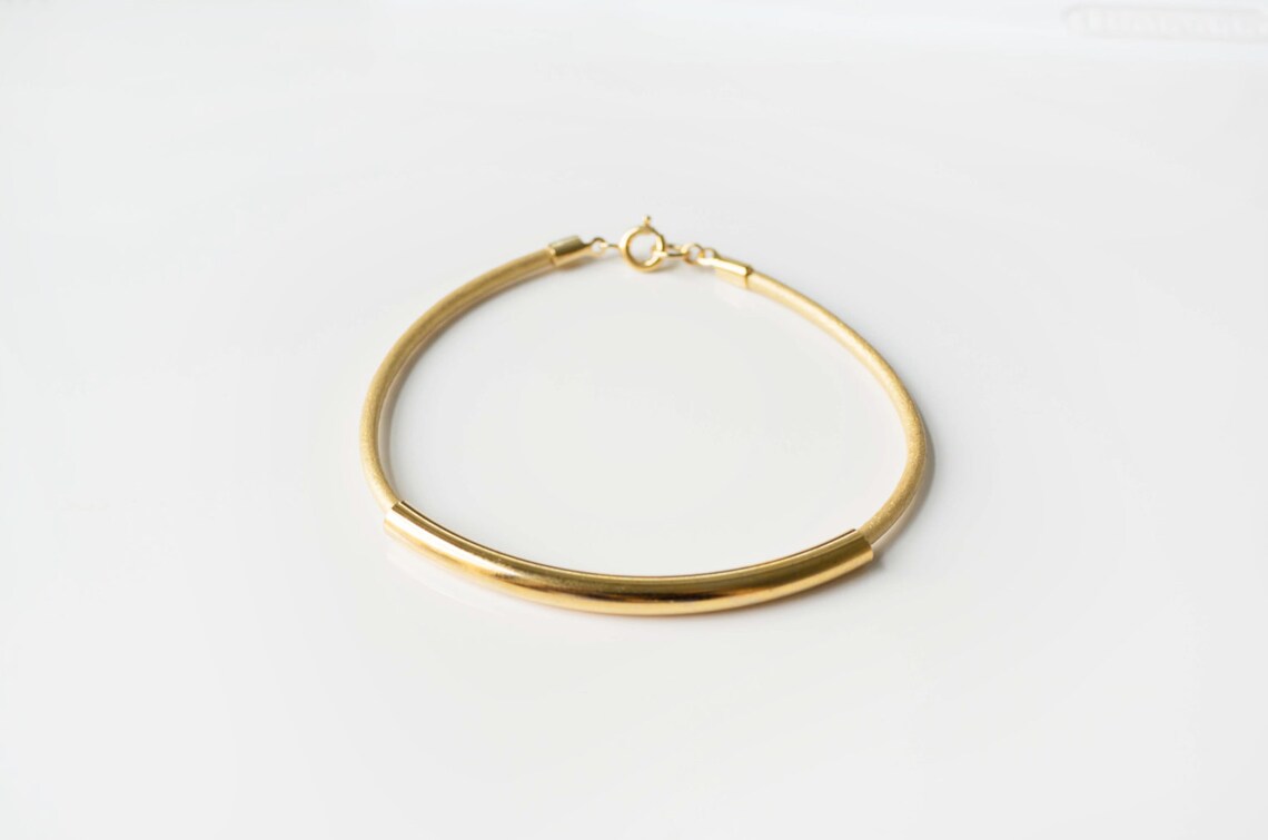 Gold bar bracelet Etsy