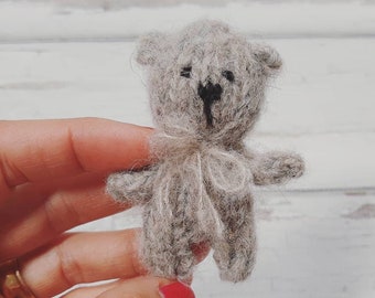 RTS Little Creature stuffed Tiny teddy bear / Knitted teddy bear/toy photography prop/Miniature animal toy