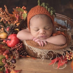 Newborn Baby Pumpkin Hat Perfect for Photography Props