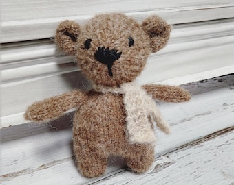 Kleine Kreatur gefüllt Teddybär / gestrickte Teddybär/Spielzeug Fotografie Prop/Miniatur Tier Spielzeug