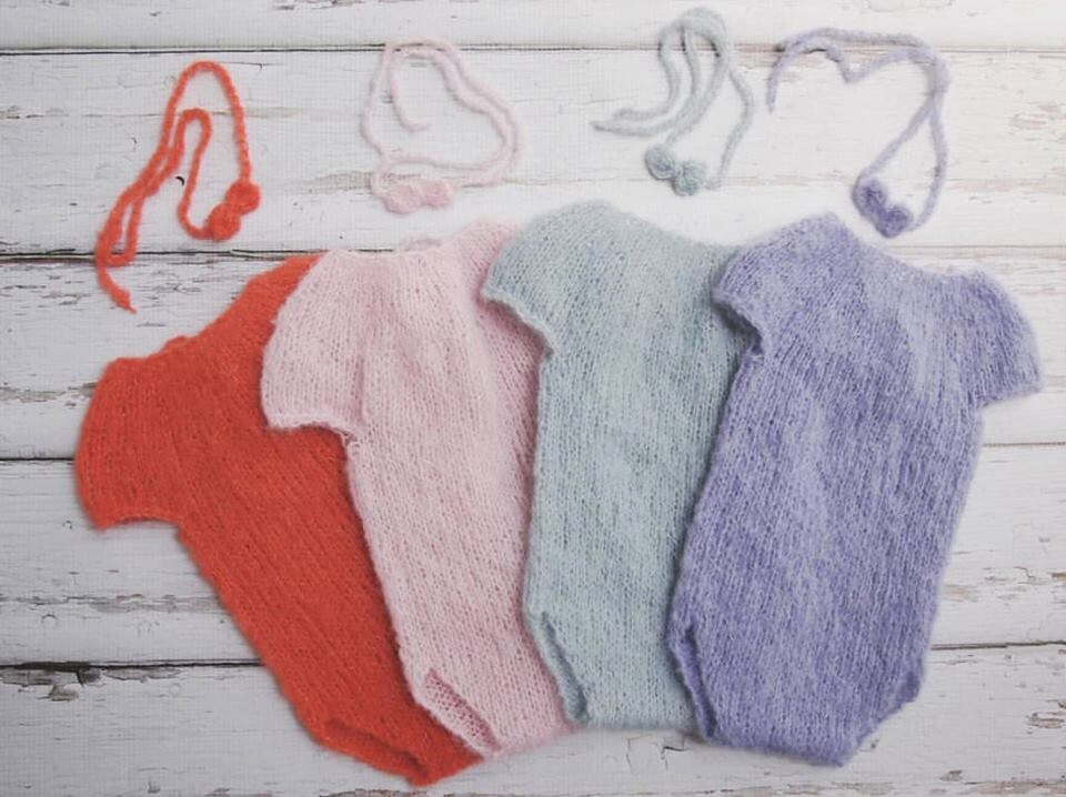 Baby Knitted Striped Simple Casual Bodysuit
