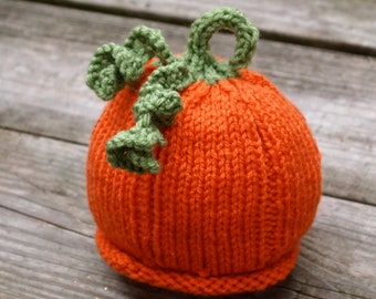 Newborn Baby Pumpkin Hat Perfect for Photography Props