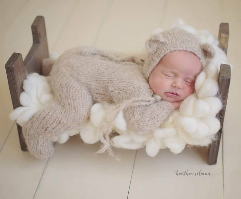 Newborn Footie Pajama/ Long Sleeve Onesie Romper and Bear Etsy