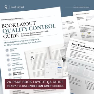 Guia de Controle de Qualidade de Layout de Livro | Verificações GREP no InDesign, Tipografia e Pré-impressão de PDF para Impressão