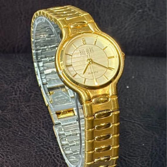 Bill Blass, Vintage Bill Blass Gold Metallic Dress Watch (Swiss Movt Parts)