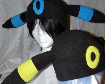 Umbreon Fleece Hat - Pokemon Inspired - Made To Order