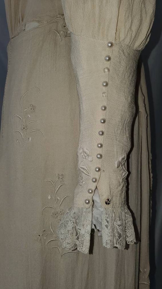 Vintage 1890s Silk Embroidered Dress • Antique Vi… - image 9