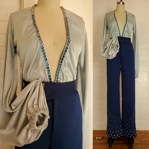 Vintage Disco Queen Outfit • Balloon Sleeve and Pl
