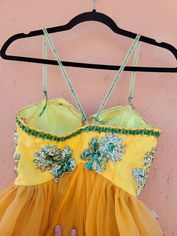Vintage Sequined Showgirl Outfit - S