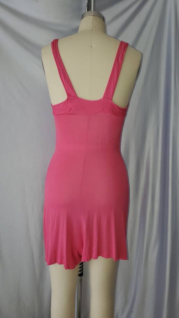 Vintage 1940s Pink Rayon Romper • Cut Out Peek-a-… - image 7