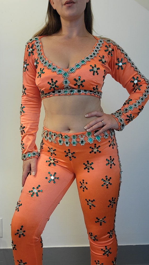 Vintage 1970s Rhinestone Circus Showgirl Costume … - image 5