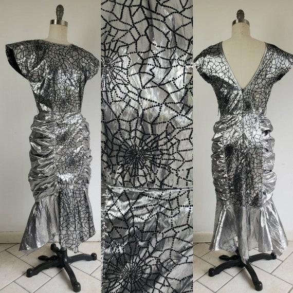 Vintage 1980s Spiderweb Dress • Curve Hugging Merm