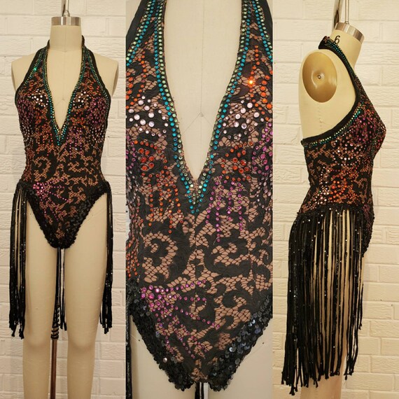 Vintage Cabaret Showgirl Stage Costume • Vegas Sho