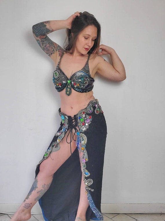 Vintage Handmade Belly Dance Costume • Bedazzled B