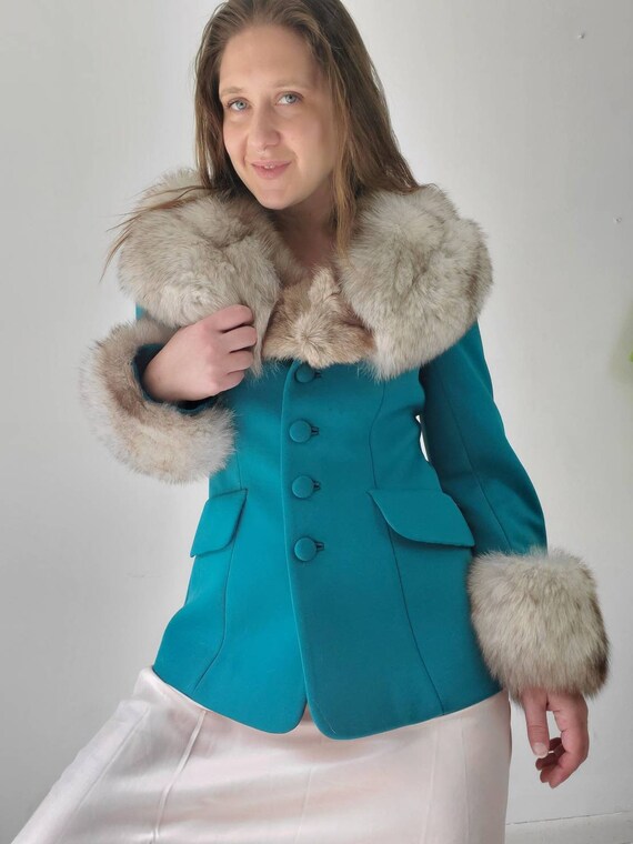 Vintage 1960s Lilli Ann Coat with Fur Collar and C