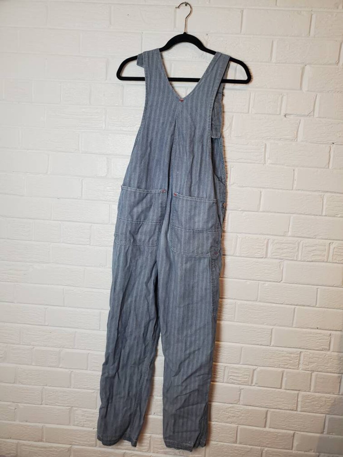 Vintage Striped Overalls Money Bak Sanforized J.M. Mcdonald | Etsy