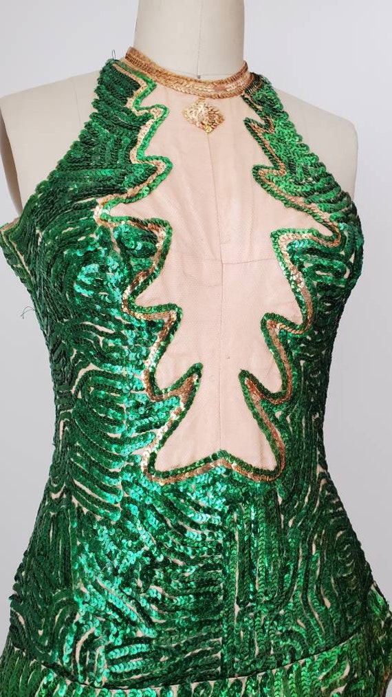 Vintage 1950s Showgirl Costume • Serpent Snake Se… - image 6
