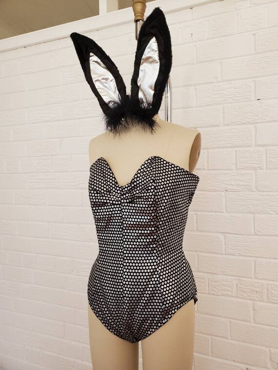 Vintage Showgirl Bunny Costume • Bodysuit Cotton T