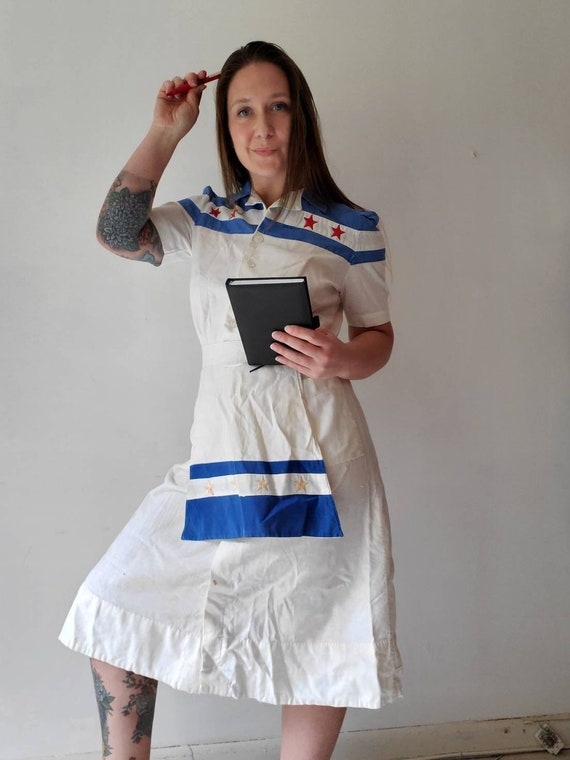 Vintage 1940s 50s Waitress Uniform • Waitress Dres