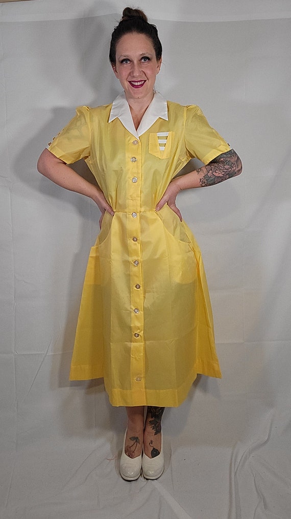 Vintage Waitress Uniform Dress Rad Retro Diner Wa… - image 8