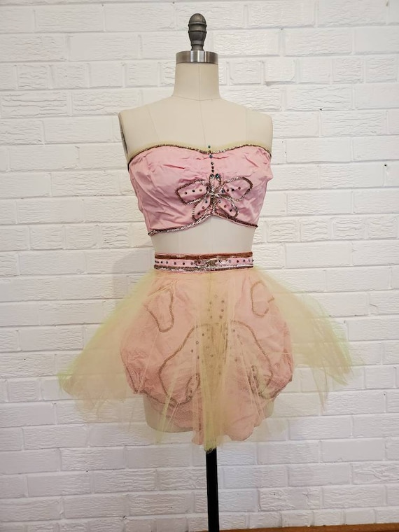 Vintage Pink Dance Costume • Cheesecake Pinup • 19