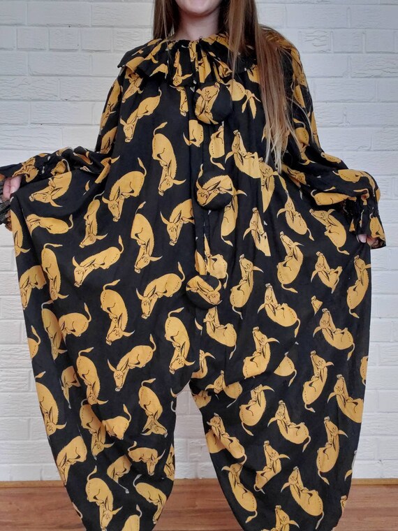 Antique Vintage Halloween Costume • Donkey Print •