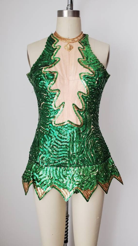 Vintage 1950s Showgirl Costume • Serpent Snake Se… - image 3