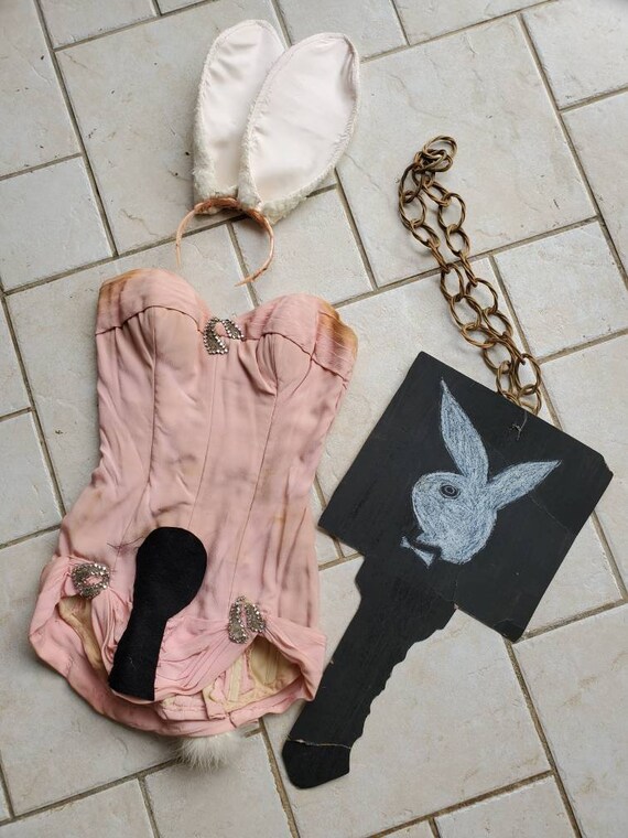 Vintage 1940s 50s Handmade Playboy Bunny Costume •