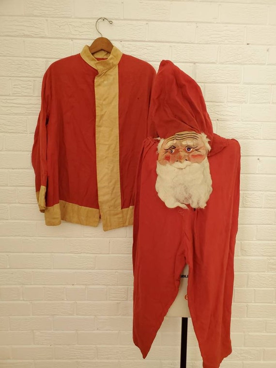 Antique Vintage Santa Costume • 1930s 40s Hallowee