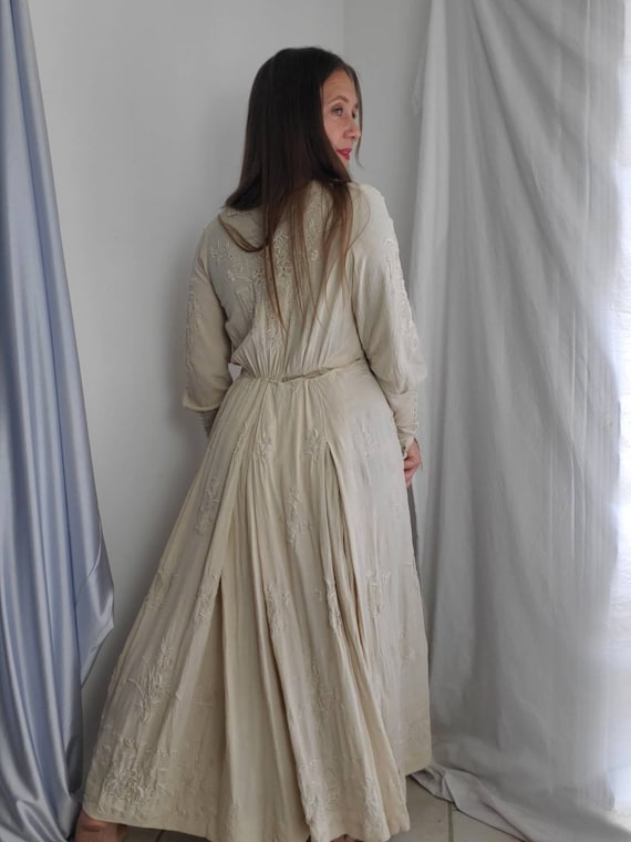 Vintage 1890s Silk Embroidered Dress • Antique Vi… - image 5