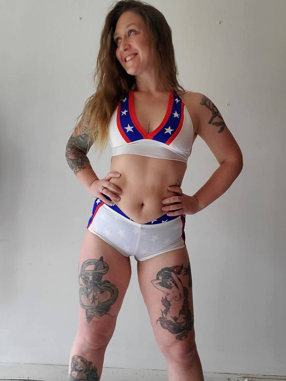 Vintage Evel Knievel Three Piece Bikini