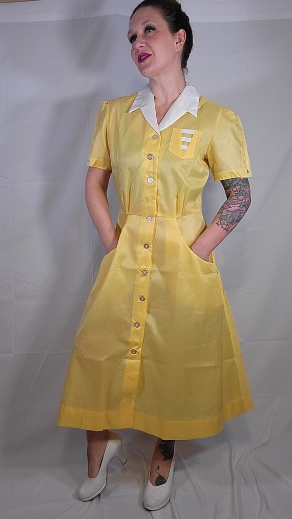 Vintage Waitress Uniform Dress Rad Retro Diner Wa… - image 10