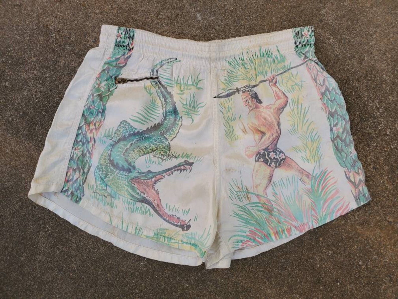 Vintage 1940s Novelty Swimsuit Mid Century Beefcake Mens Etsy Sweden