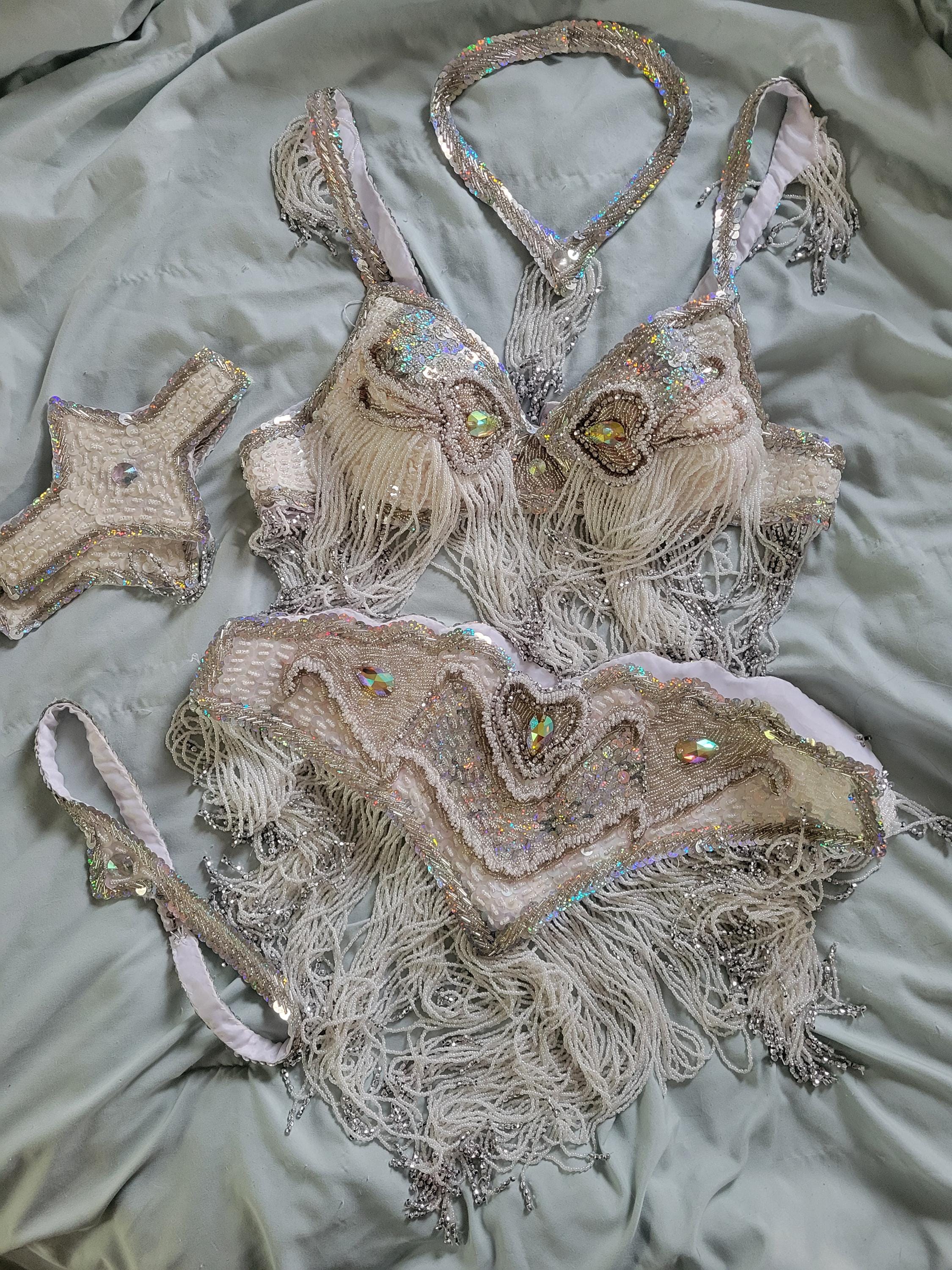 1960s Costume Circus Burlesque Silver Sequin Belt Original Josephine Baker costume restored by @saki.the  main image 2