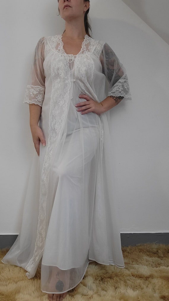 All-Over Print Women's Lace-up Chiffon Robe
