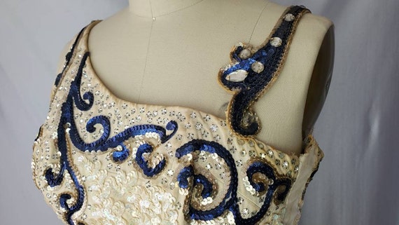 Vintage 1950s Sequin Rhinestone Showgirl Costume … - image 6