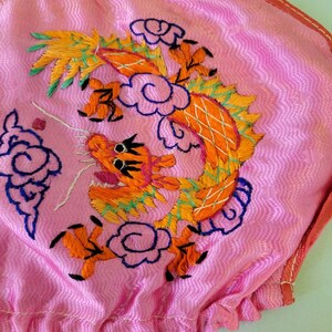 Vintage 1940s 50s Sweetheart Souvenir Lingerie Set Embroidered Dragons Vintage Lingerie Bikini image 5