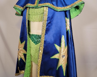 Vintage Circus Cape Showgirl Ringleader Theatrical Costume Cape