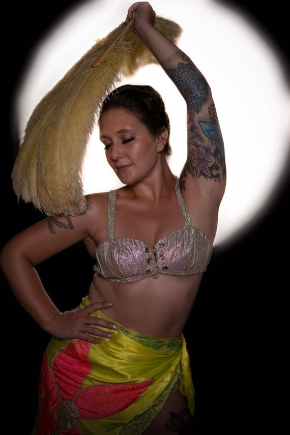 Vintage Mid Century Tropical Circus Showgirl Skir… - image 4