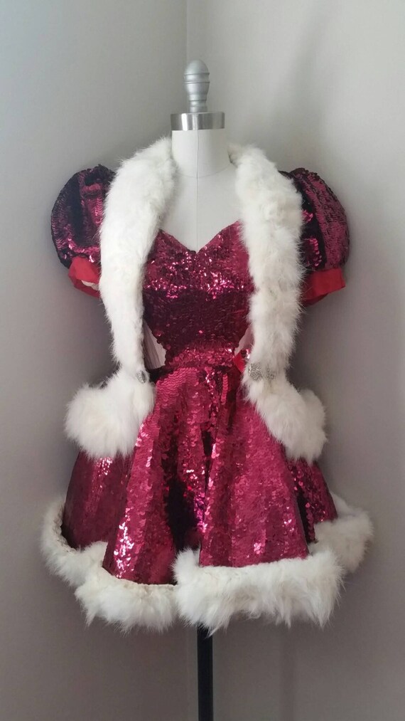 Vintage 1940s Roller Skating Costume 》Red Sequin H