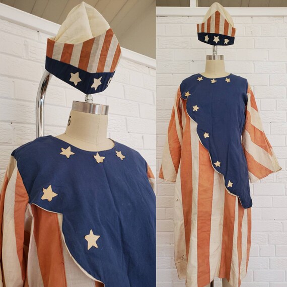 Antique Vintage Lady Liberty Costume • Patriotic C