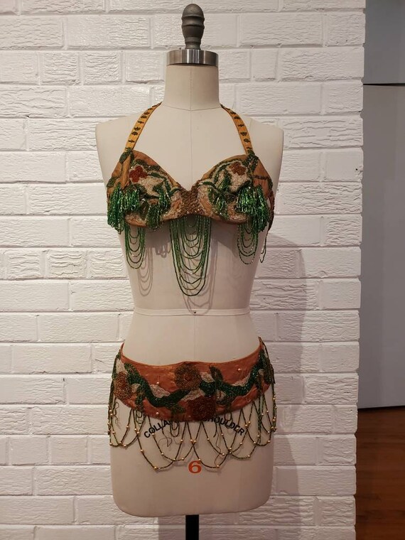 Gorgeous Vintage Beaded Belly Dance Costume • Burl
