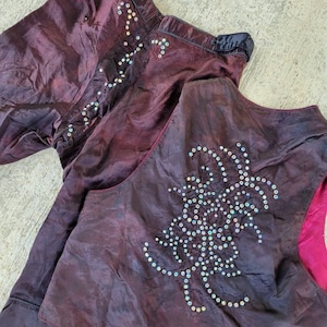 Vintage 1970s Burlesque Dancer Costume Romulus Rhinestone Stripper Vest and Bell Bottom Pants image 9