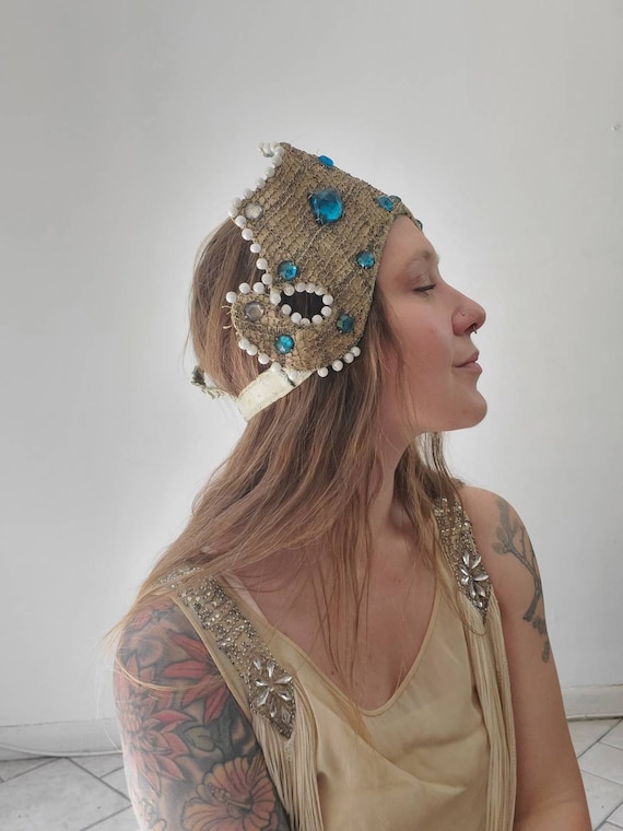Antique Costume Headpiece • Vintage Showgirl Headd