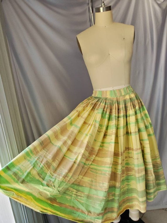 Vintage 1950s Spring Circle Skirt • Pale Yellow St