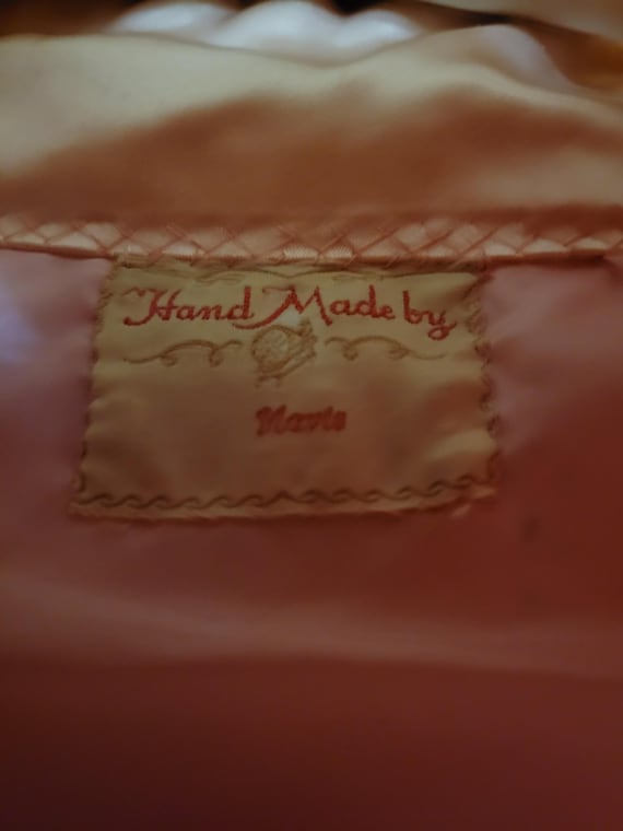 Vintage Satin Patchwork Jacket Robe Showgirl Boud… - image 11