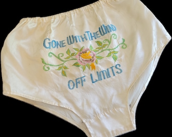 Vintage WWII 1940s Sweetheart Lingerie Embroidered Bottoms 1950s • Off Limits • Gone With The Wind