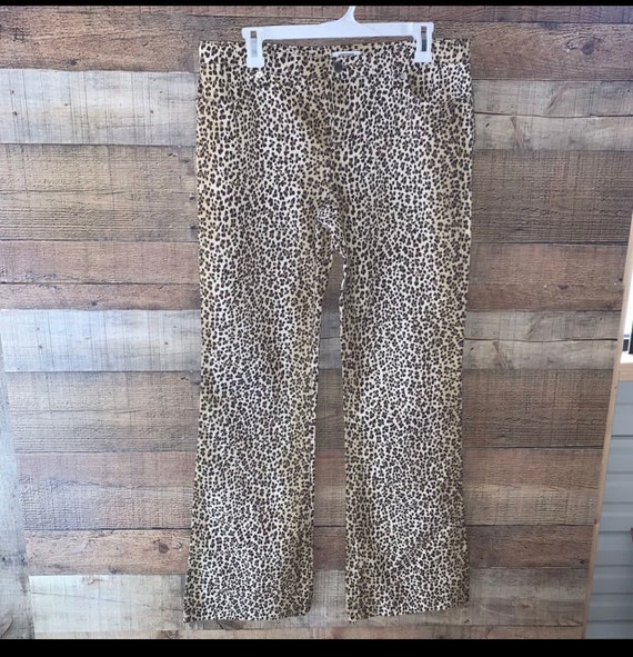 Vintage Moschino Leopard Print Jeans Trousers Pant
