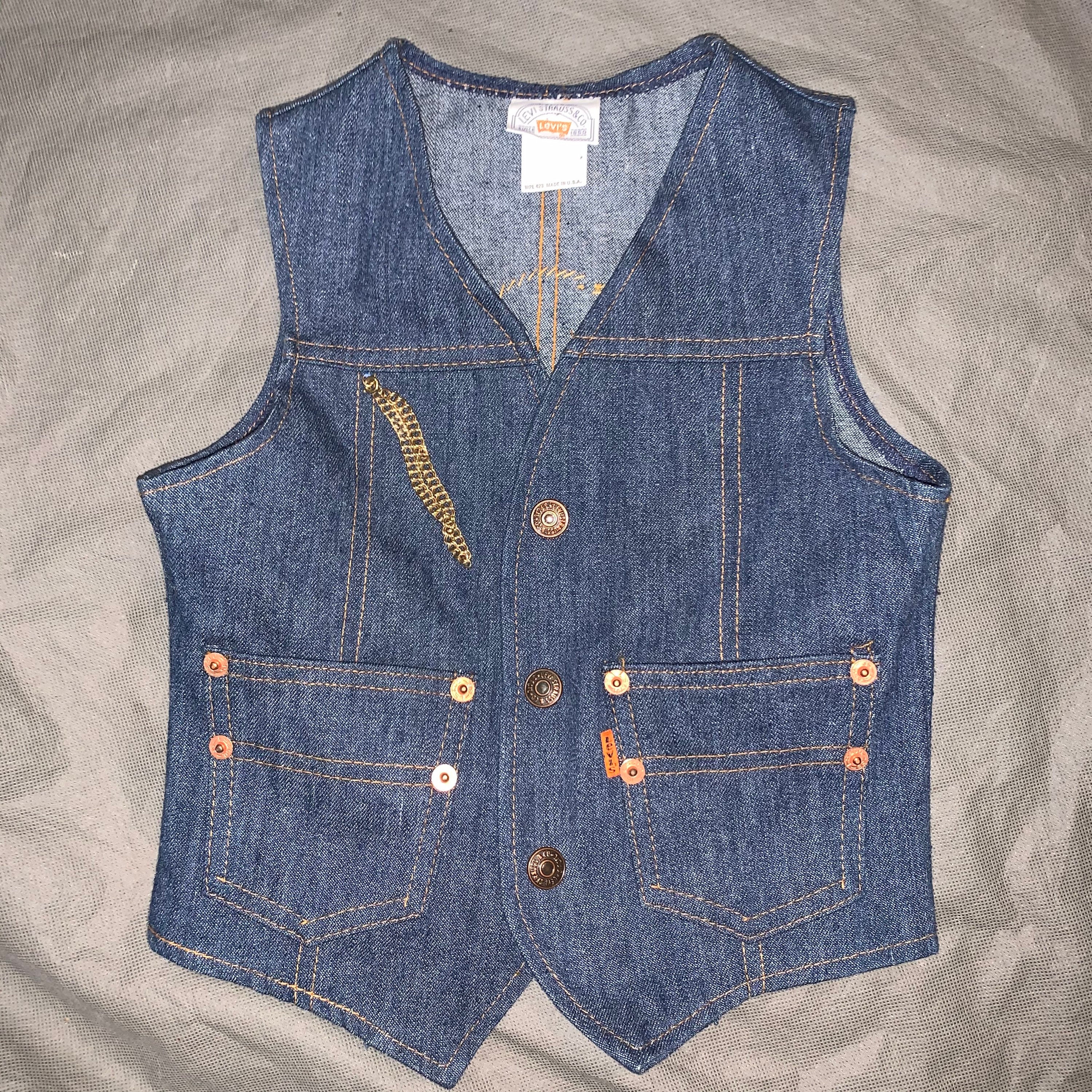 Vintage Kids Girls Boys LEVI'S Denim Vest Orange Label - Etsy Australia